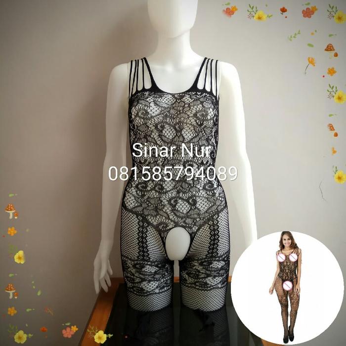 Fishnet Bodystocking open crotch