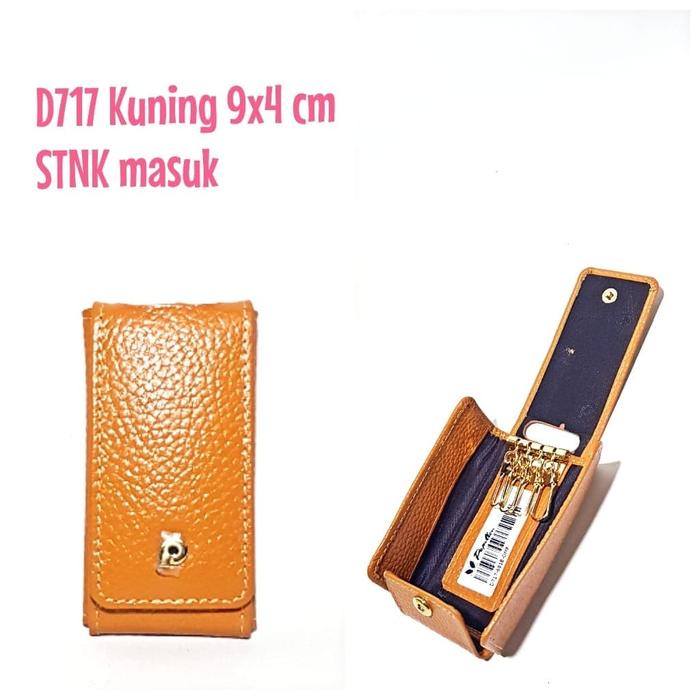 Dompet Kulit Papillon Original D717 Kuning Gantungan Kunci STNK