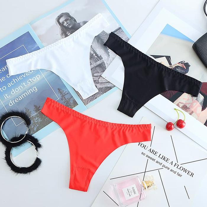 G String Mulus polos celana dalam wanita sexy thong seamless cd C007