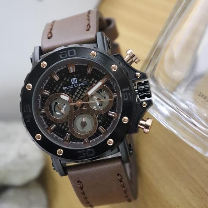 Jam Tangan Pria Bruno Cavalli Original Chrono Aktif New