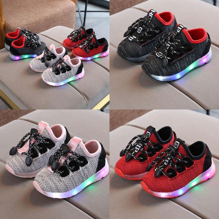 Sepatu anak led 21-30 sepatu lampu anak sport sepatu bayi led - balen