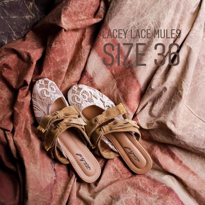 Ittaherl Curated Eddy Betty - Lacey Lace Mules Nude size 36