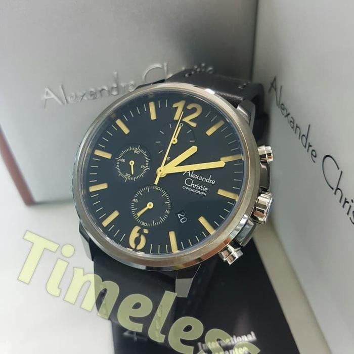 jam tangan pria alexandre christie ac 6267 MC Black