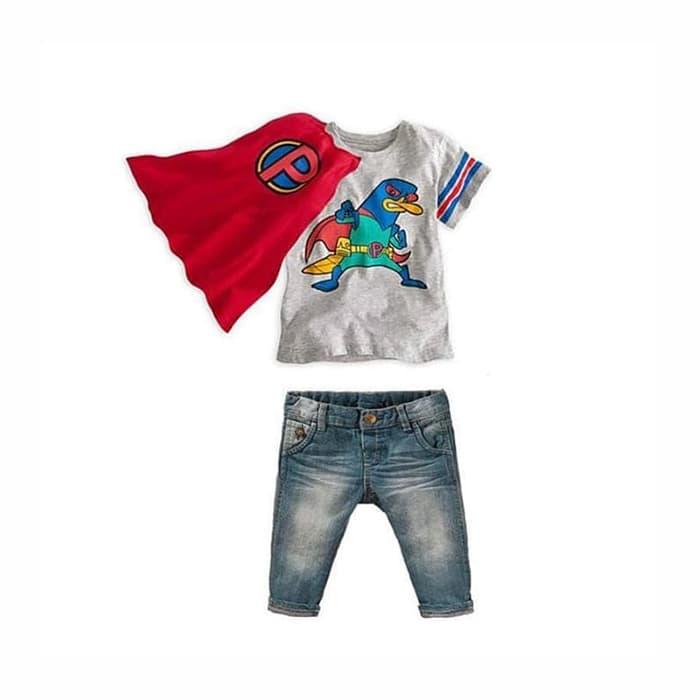 Baju Kaos Setelan Anak Kostum Boy Power Fly (ZH-KFC001)