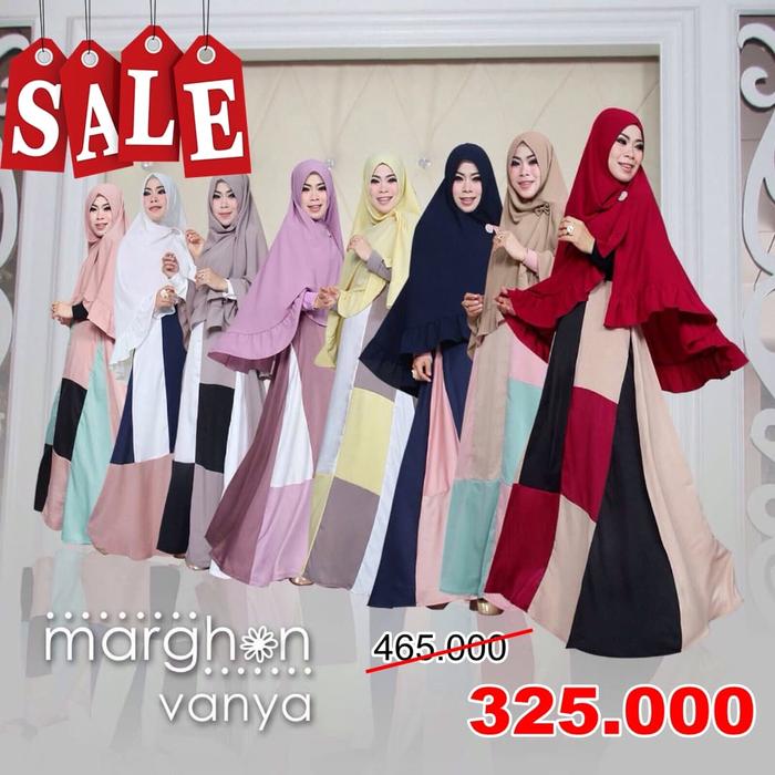 Set Gamis Khimar / Set Dres Muslim / Set Syar'i Syari VANYA by Marghon