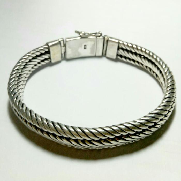 gelang tangan hand made perak 925 gelang rantai silver 925 gelang perak pria