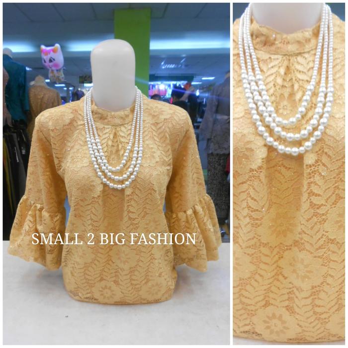 blouse brukat / kebaya brokat / atasan pesta / baju pesta brokat