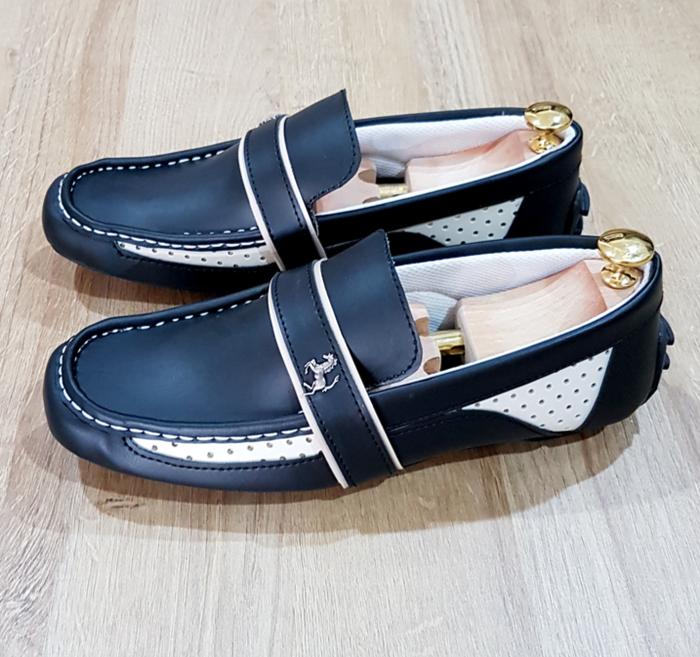 sepatu slip on pria mocasin loafers kulit mr darwis mr008