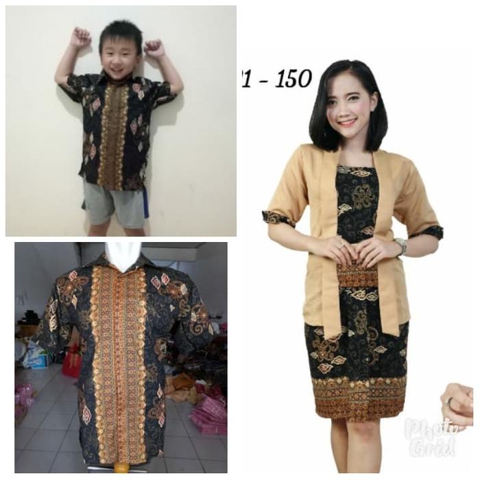 Couple Family Nia Set Kebaya Dan Rok Span Jumbo Dan Kemeja Batik