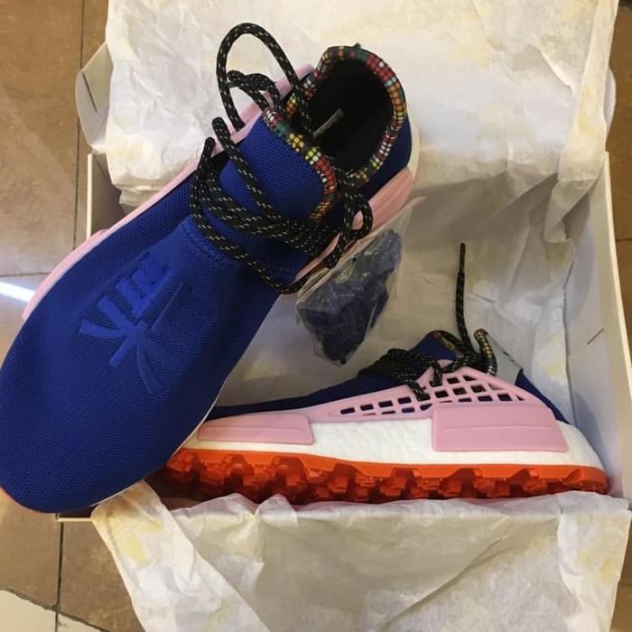 NMD Hu Race Pharrell Navy Powder Blue, Clear Sky, Black White ORIGINAL
