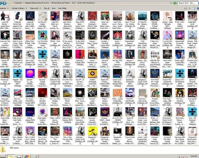 Best Seller Top 400 Mp3 Lagu Pop Barat 2014- 2017 Dan Flashdisk