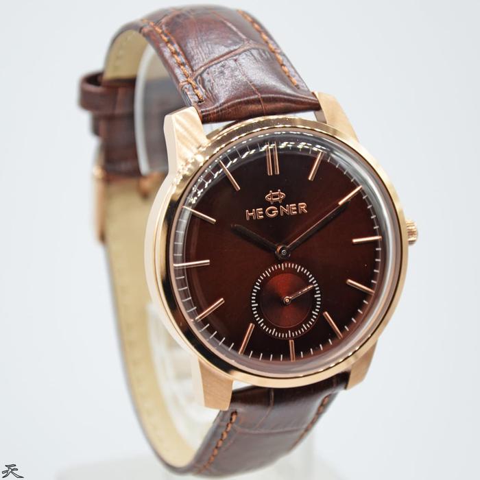 Jam Tangan Pria ORIGINAL Hegner 1637-1MR Rosegold