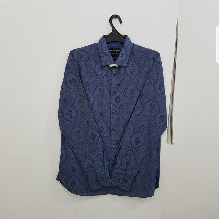 Kemeja Lengan Panjang Marks Spencer Autograph Original ukuran XL