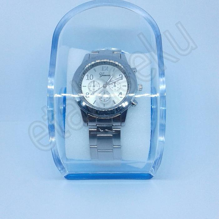 Jam tangan pria wanita silver GENEVA