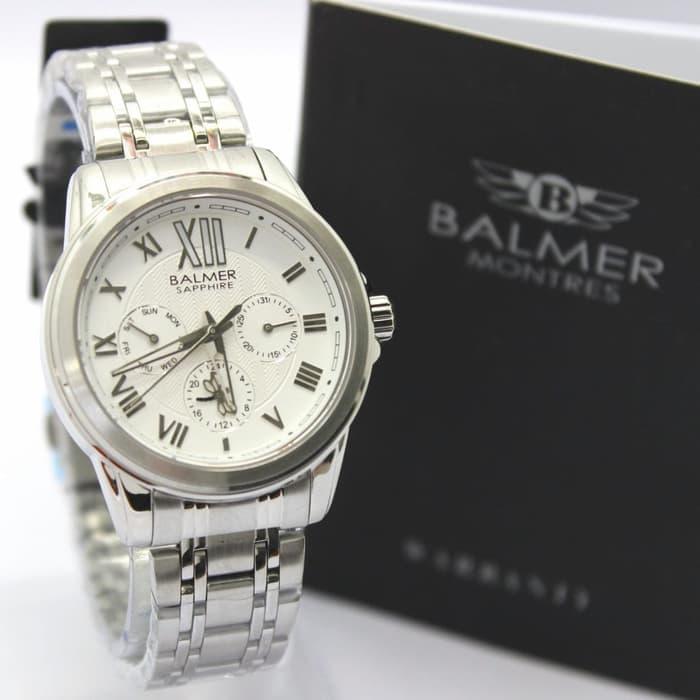 JAM TANGAN BALMER 7976 WANITA SAPPHIRE SILVER WHITE ORIGINAL