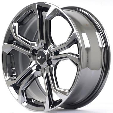 Velg Racing Mobil Ring 17 HSR TROCHE Lubang 4 Pcd 4x100 Black Chrome