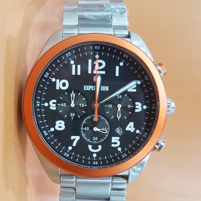 EXPEDITION E6653M CHRONOGRAPH BLACK DIAL ORANGE BEZEL MEN'S WATCH