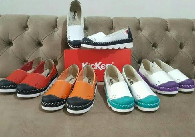Sepatu Sandal Wanita Kickers Slip On Kualitas Ori Casual Dan