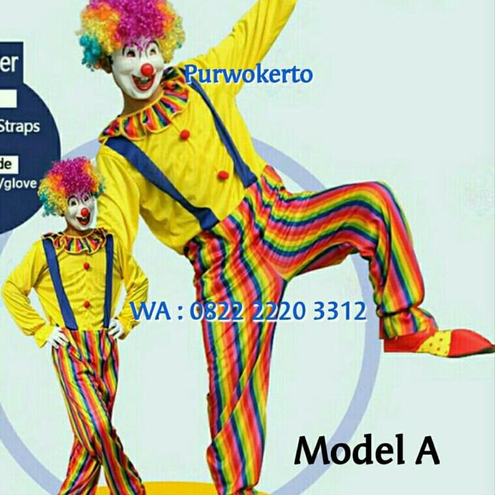 BAJU BADUT KOSTUM ACARA ULTAH LUCU SULAP IMPORT CLOWN COSTUME MC PESTA