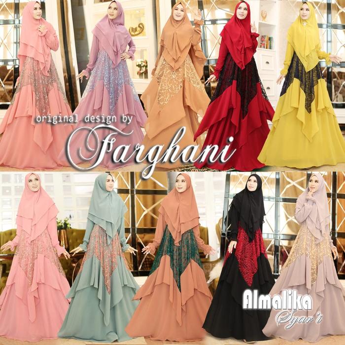Gamis Syari Almalika by Farghani Original. Dress Pesta Kebaya Kutubaru