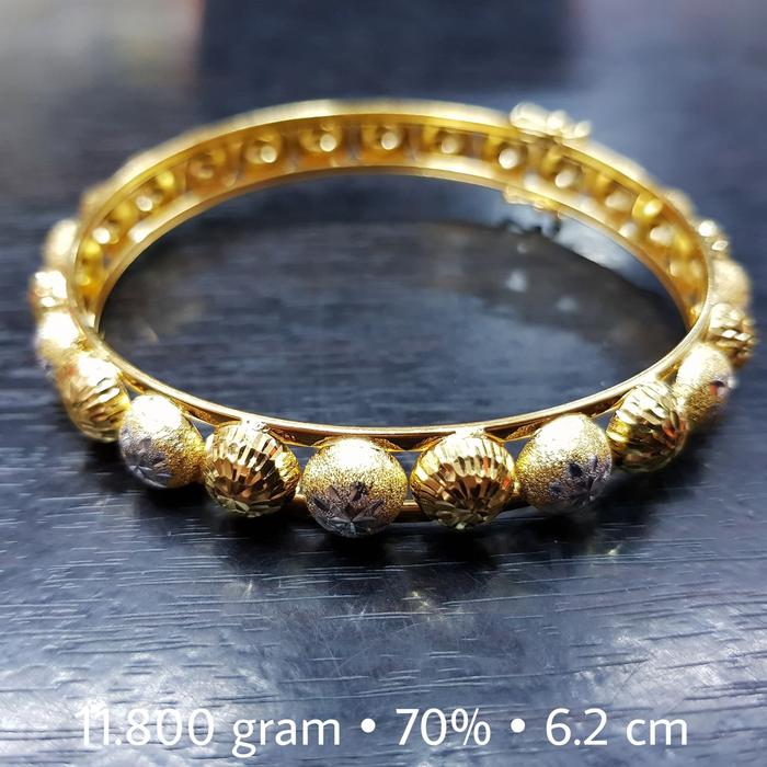 GELANG BANGKOK EMAS KUNING KADAR 700 MURAH