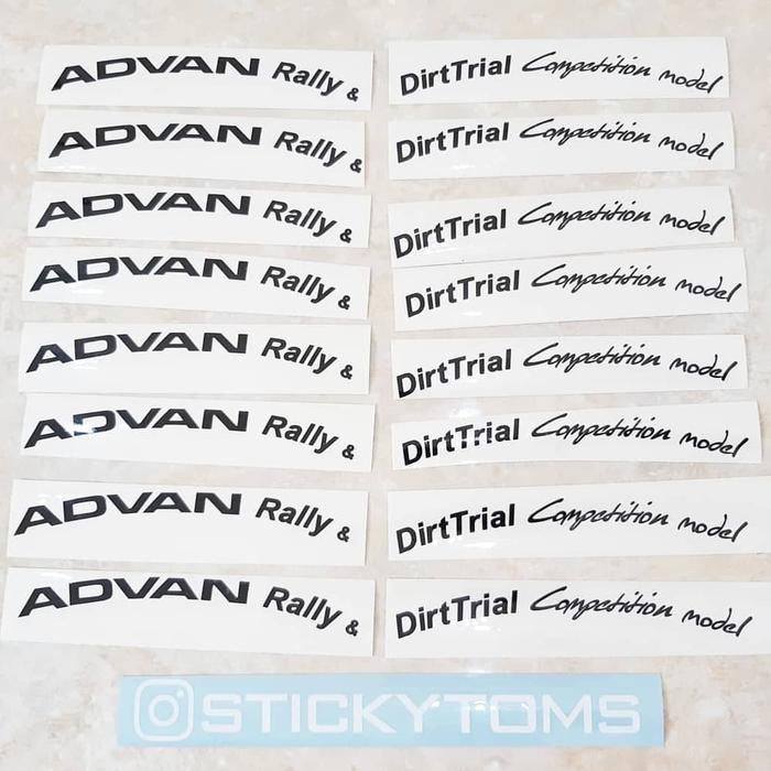 stiker velg Advan Rally & Dirt Trial