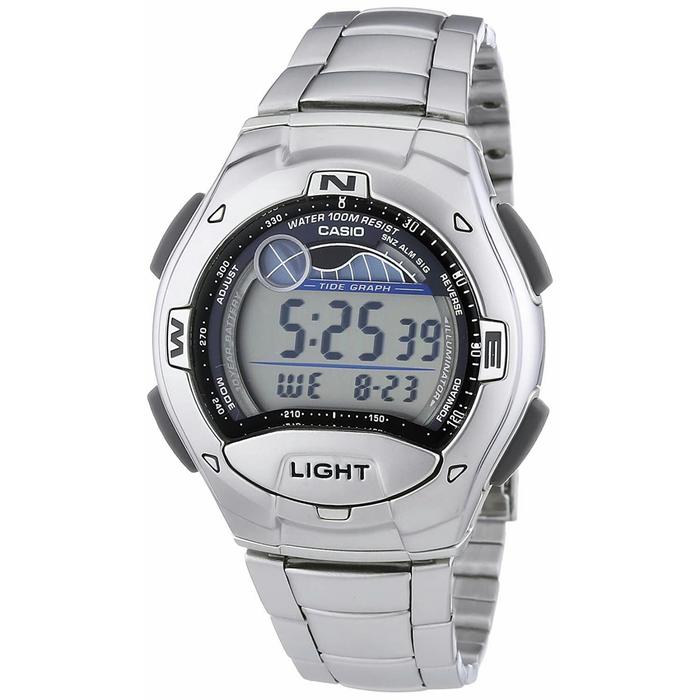 Casio W-753D-1A Jam Tangan Stainless Steel Pria Original & Bergaransi