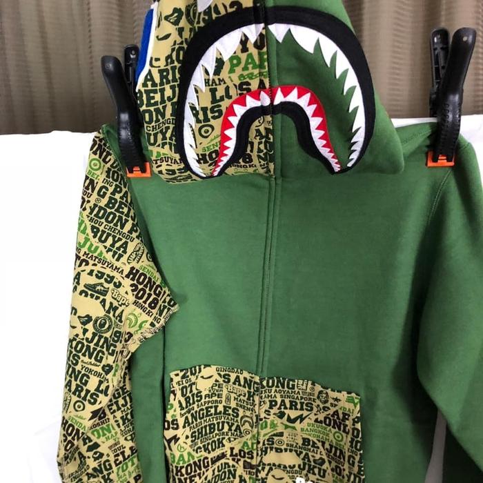Bape ORIGINAL XXV Cities Camo Shark Full Zip Hoodie M Limited Ed Japan