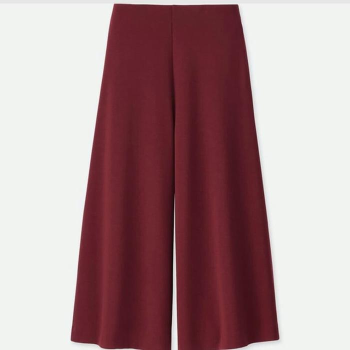 original uniqlo celana crop ponte flare women