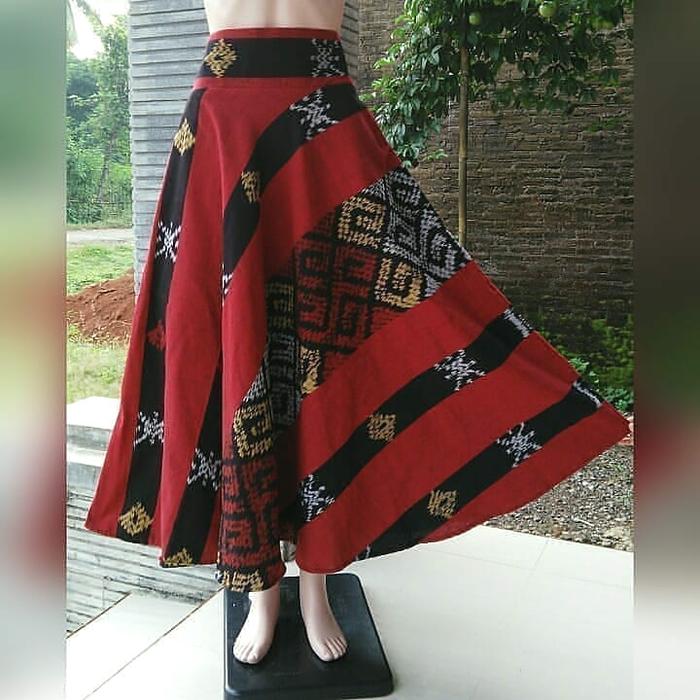 rok payung maxi ethnic toraja kain tenun jepara blanket batik modern
