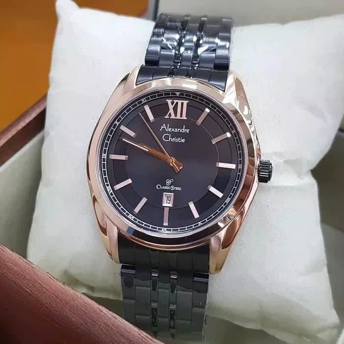 Alexandre Christie Pria AC 8501 MD Black Rosegold Original