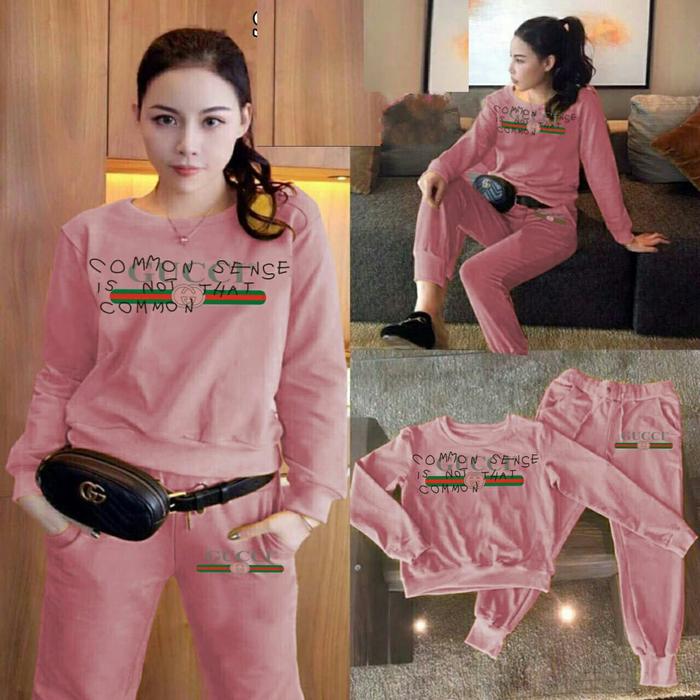 setelan enjoy jumbo pink