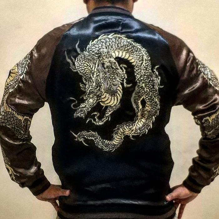 SUKAJAN BLACK DRAGON ARMS FULL EMBROIDERY