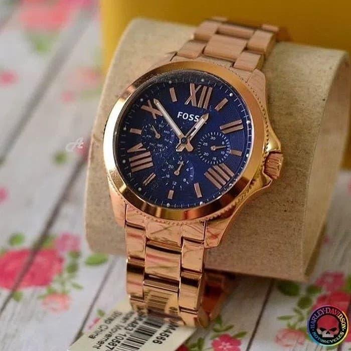 Jam Tangan Wanita Merk Fossil Original Type AM 4566 / AM 4533 S.Steel