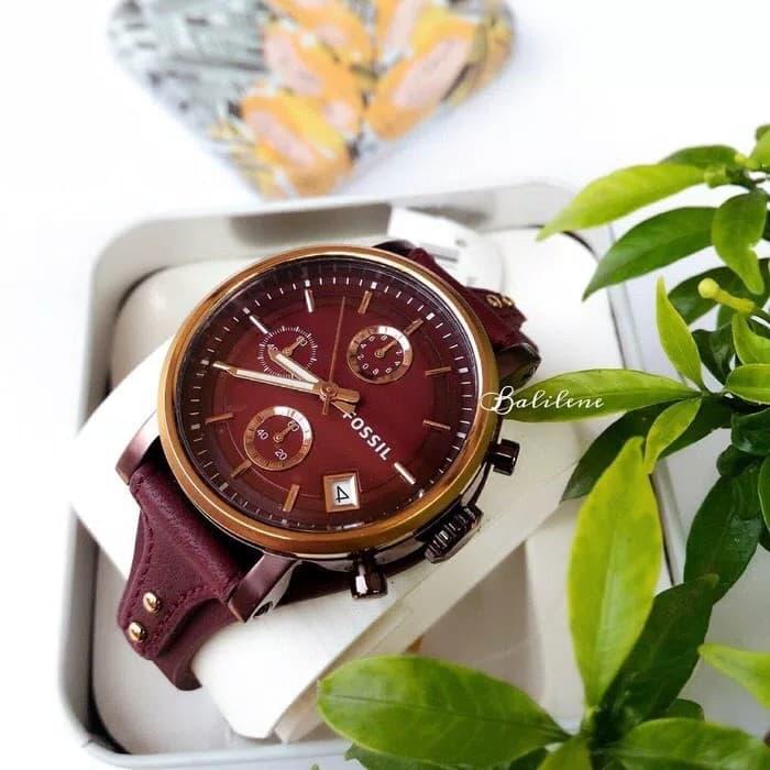 Jam Tangan Wanita Merk Fossil Wine ES4114 / ES 4114 Original