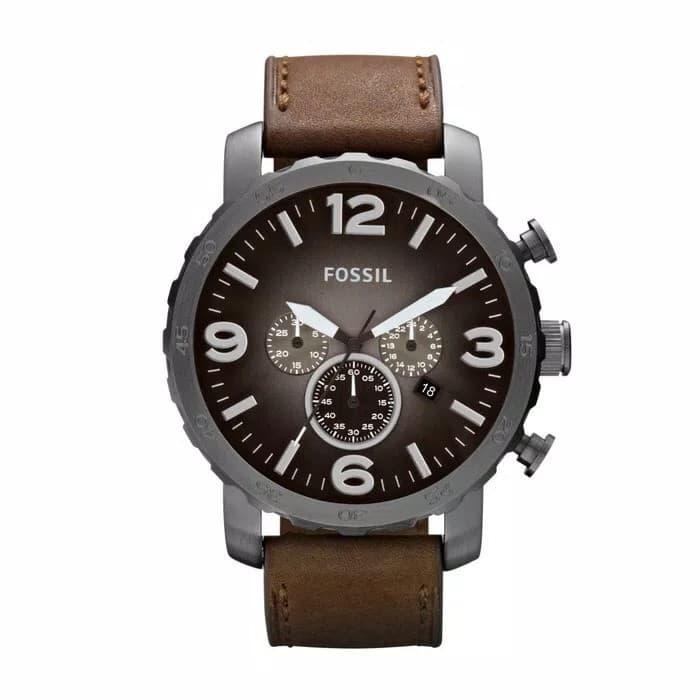 Jam Tangan Pria Merk Fossil JR 1424 / JR1424 Original Leather Free Yes