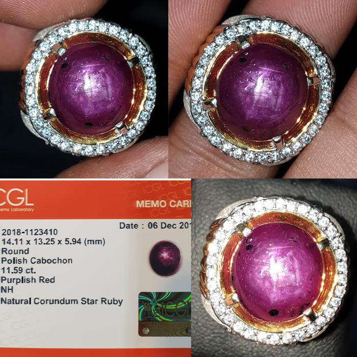 Batu Star Ruby No Heat Memo 11.59 crt