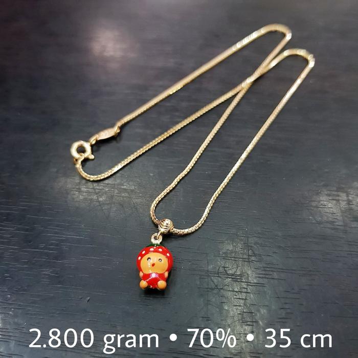 KALUNG EMAS ANAK BONEKA 35 CM KADAR 700 MEREK UBS