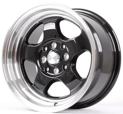 Velg Mobil Racing Ring 15 HSR BRISKET Lebar Celong 7/8 Hole 4 Hitam