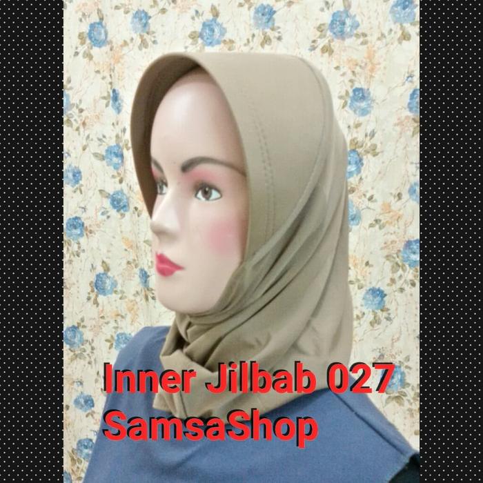 Inner Jilbab/Bergo Pendek/Jilbab instan Beige/warna kulit