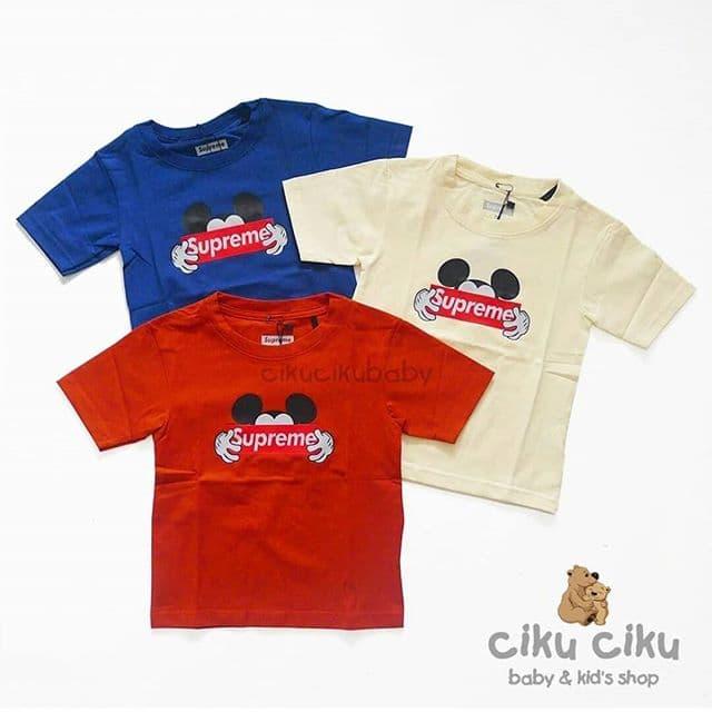 Tshirt Anak Supreme Oblong Mickey Handy