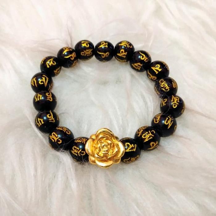Gelang Tibet Hitam Mawar
