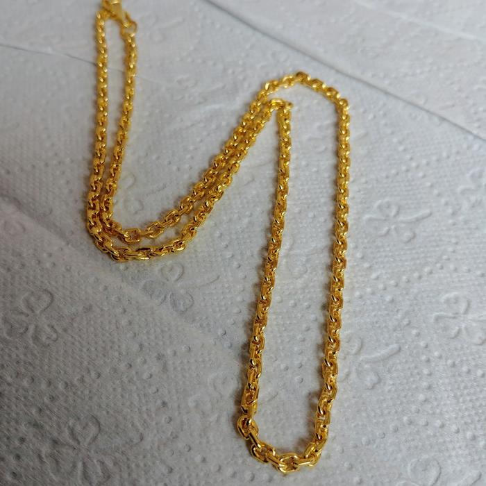 Kalung Rantai Medan Lapis Emas Asli Ukuran Pendek