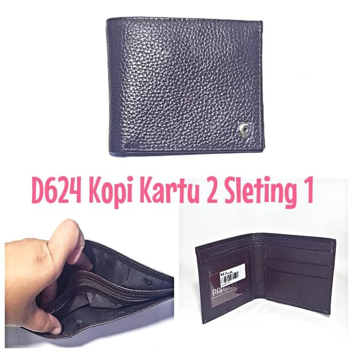 Dompet Kulit Papillon Original D624 Kopi Cowok Pria