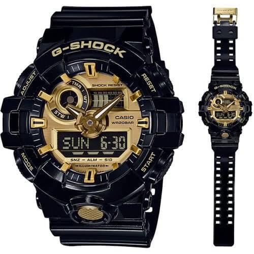 CASIO G-SHOCK GA-710GB-1A / GSHOCK GA710GB-1A ORIGINAL & BERGARANSI