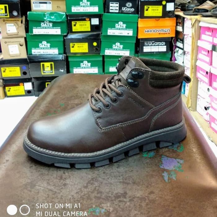 sepatu kulit pakalolo boots N 08191 39-44 original -COKLAT