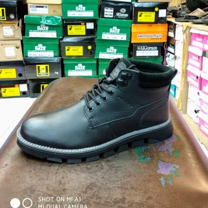 Sepatu kulit pakalolo boots N 08191 Hitam original pakalolo