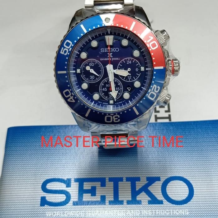Jam Tangan SEIKO SOLAR CHRONOGRAPH DIVER'S SSC019 ORIGINAL