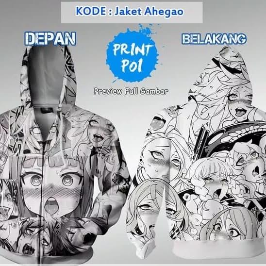 jaket anime print (ahegao)