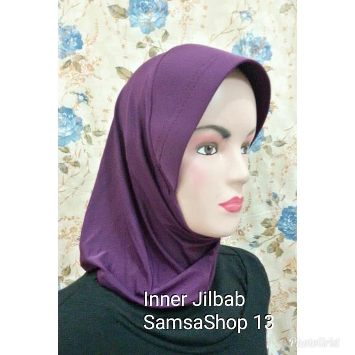 Inner Jilbab/Bergo Pendek/Jilbab Pendek Ungu Tua
